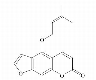 7H-furo[3,2-g][1]benzopyran-7-one, 4-[(3-methyl-2-buten-1-yl)oxy]-