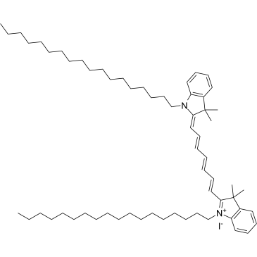 2-(7-(3,3-Dimethyl-1-octadecylindolin-2-ylidene)hepta-1,3,5-trien-1-yl)-3,3-dimethyl-1-octadecyl-3H-indol-1-ium iodide