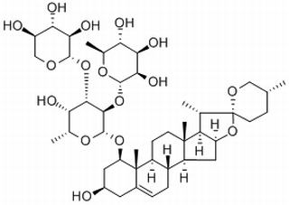 [(25R)-3β-Hydroxyspirost-5-en-1β-yl]2-O-(6-deoxy-α-L-mannopyranosyl)-3-O-(β-D-xylopyranosyl)-6-deoxy-β-D-galactopyranoside