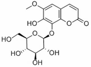 8-(β-D-Glucopyranosyloxy)-7-hydroxy-6-methoxycoumarin monohydrate