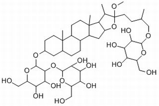 (3beta,5beta,25S)-26-(beta-D-glucopyranosyloxy)-22-methoxyfurostan-3-yl 2-O-beta-D-glucopyranosyl-beta-D-Galactopyranoside