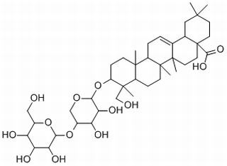 Olean-12-en-28-oic acid, 3-[(4-O-β-D-glucopyranosyl-α-L-arabinopyranosyl)oxy]-23-hydroxy-, (3β,4α)-