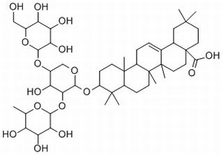 Olean-12-en-28-oicacid, 3-[(O-6-deoxy-a-L-mannopyranosyl-(12)-O-[b-D-glucopyranosyl-(14)]-a-L-arabinopyranosyl)oxy]-, (3b)-