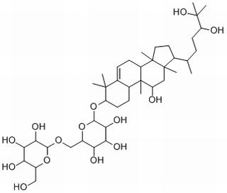 b-D-Glucopyranoside, (3b,9b,10a,11a,24R)-11,24,25-trihydroxy-9-methyl-19-norlanost-5-en-3-yl6-O-b-D-glucopyranosyl- (9CI)