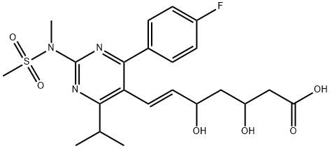 6-Heptenoic acid, 7-[4-(4-fluorophenyl)-6-(1-methylethyl)-2-[methyl(methylsulfonyl)amino]-5-pyrimidinyl]-3,5-dihydroxy-, (6E)-