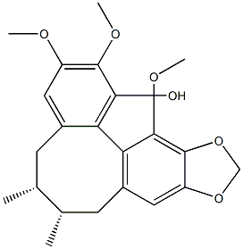 Benzo(3,4)cycloocta(1,2-f)(1,3)benzodioxol-1-ol, 5,6,7,8-tetrahydro-2, 3,13-trimethoxy-6,7-dimethyl-, stereoisomer