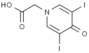 1,4-dihydro-3,5-diiodo-4-oxo-1-pyridylacetic acid