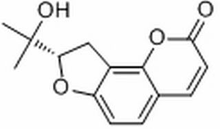 2H-Furo(2,3-h)-1-benzopyran-2-one, 8,9-dihydro-8-(1-hydroxy-1-methylet hyl)-, (S)-