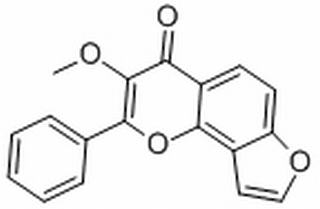 2-Phenyl-3-methoxy-4H-furo[2,3-h]-1-benzopyran-4-one