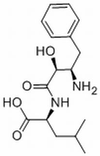 n-(3-amino-2-hydroxy-1-oxo-4-phenylbutyl)-,(s-(r*,s*))-l-leucin