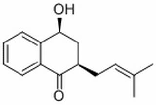 1(2H)-Naphthalenone,3,4-dihydro-4-hydroxy- 2-(3-methyl-2-butenyl)-,(2R,4S)-