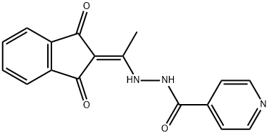 4-Pyridinecarboxylic acid, 2-[1-(1,3-dihydro-1,3-dioxo-2H-inden-2-ylidene)ethyl]hydrazide