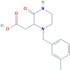 2-(1-[(3-METHYLPHENYL)METHYL]-3-OXOPIPERAZIN-2-YL)ACETIC ACID