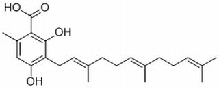 2,4-dihydroxy-6-methyl-3-((2E,6E)-3,7,11-trimethyldodeca-2,6,10-trien-1-yl)benzoic acid