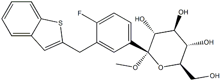 甲基 1-C-[3-(苯并[B]噻吩-2-基甲基)-4-氟苯基]-ALPHA-D-吡喃葡萄糖苷