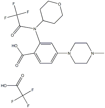 4-(4-methylpiperazin-1-yl)-2-[(tetrahydropyran-4-yl)(2,2,2-trifluoroacetyl)amino]benzoic acid fluoroacetate