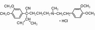 alpha-(3-((2-(3,4-dimethoxyphenyl)ethyl)methylamino)propyl)-3,4-dimethoxy-alpha-(1-methylethyl)-benzeneacetonitrile hydrochloride
