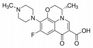 (-)-(s)-9-fluoro-2,3-dihydro-3-methyl-10-(4-methyl-1-piperazin-yl)-7-oxo-7h-pyrido(1,2,3-de)-1,4-benzoxazine-6-carboxylic acid