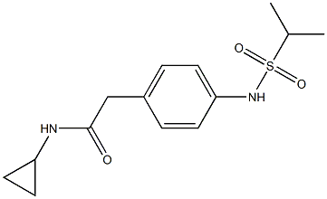 N-cyclopropyl-2-[4-(propan-2-ylsulfonylamino)phenyl]acetamide