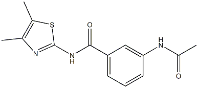 3-acetamido-N-(4,5-dimethyl-1,3-thiazol-2-yl)benzamide
