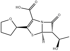 (+)-(5R,6S)-6-((1R)-1-Hydroxyethyl)-7-oxo-3-((2R)-tetrahydro-2-furyl)-4-thia-1-azabicyclo(3.2.0)hept-2-ene-2-carboxylic acid