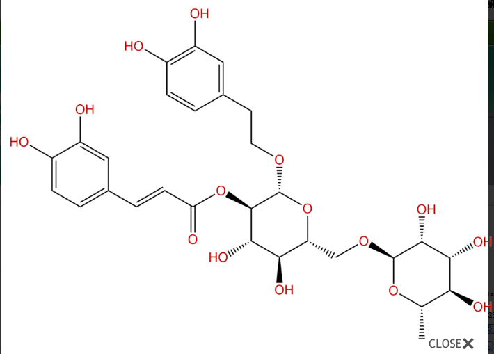 β-D-Glucopyranoside, 2-(3,4-dihydroxyphenyl)ethyl 6-O-(6-deoxy-α-L-mannopyranosyl)-, 2-[(2E)-3-(3,4-dihydroxyphenyl)-2-propenoate]