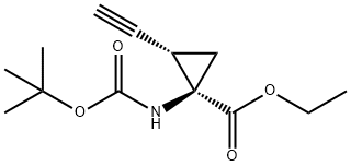 Cyclopropanecarboxylic acid, 1-[[(1,1-dimethylethoxy)carbonyl]amino]-2-ethynyl-, ethyl ester, (1R,2S)-