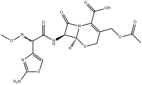 5-Thia-1-azabicyclo[4.2.0]oct-2-ene-2-carboxylic acid, 3-[(acetyloxy)methyl]-7-[[2-(2-amino-4-thiazolyl)-2-(methoxyimino)acetyl]amino]-8-oxo-, (6S,7S)-