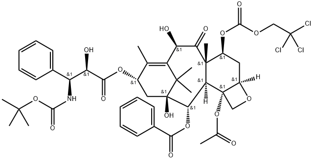 (2aR,4S,4aS,6R,9R,10R,12R,12aR,12bS)-12b-Acetoxy-9-(((2R,3S)-3-((tert-butoxycarbonyl)amino)-2-hydroxy-3-phenylpropanoyl)oxy)-6,10-dihydroxy-4a,8,13,13-tetramethyl-5-oxo-4-(((2,2,2-trichloroethoxy)carbonyl)oxy)-2a,3,4,4a,5,6,9,10,11,12,12a,12b-dodecahydro-1H-7,11-methanocyclodeca[3,4]benzo[1,2-b]oxet-12-yl Benzoate