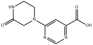 4-Pyrimidinecarboxylic acid, 6-(3-oxo-1-piperazinyl)-
