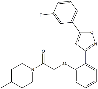 2-[2-[5-(3-fluorophenyl)-1,2,4-oxadiazol-3-yl]phenoxy]-1-(4-methylpiperidin-1-yl)ethanone