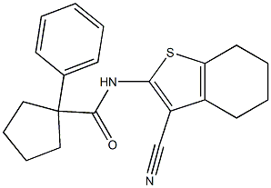 N-(3-cyano-4,5,6,7-tetrahydro-1-benzothiophen-2-yl)-1-phenylcyclopentane-1-carboxamide