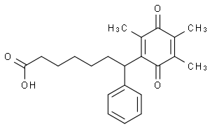 (+-)-7-(3,5,6-Trimethyl-1,4-benzoquinon-2-yl)-7-phenylheptanoic acid