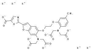 2-[6-[Bis(carboxymethyl)amino]-5-[2-[2-[bis(carboxymethyl)amino]-5-methylphenoxy]ethoxy]-2-benzofuranyl]-5-oxazolecarboxylic acid pentapotassium salt