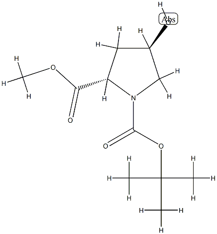 1,2-Pyrrolidinedicarboxylic acid, 4-hydroxy-, 1-(1,1-diMethylethyl) 2-Methyl ester, (2R,4S)-rel-