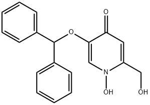 4(1H)-PYRIDINONE, 5-(DIPHENYLMETHOXY)-1-HYDROXY-2-(HYDROXYMETHYL)-