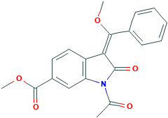 (E)-1-acetyl-3-(methoxy-phenyl-methylene)-2-oxo-2,3-dihydro-1H-indole-6-carboxylic acid methyl ester