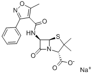 (2S,5R,6R)-3,3-二甲基-6-[(5-甲基-3-苯基-1,2-恶唑-4-甲酰)氨基]-7-氧代-4-硫杂-1-氮杂双环[3.2.0]庚烷-2-羧酸钠盐