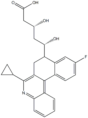 Benzo[k]phenanthridine-8-pentanoic acid, 6-cyclopropyl-10-fluoro-7,8-dihydro-β,δ-dihydroxy-, (βR,δS)-