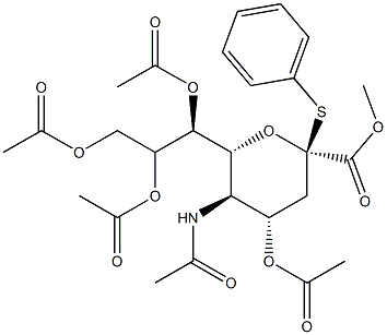 N-Acetyl-2-S-phenyl-2-thio-α-neuraminic acid methyl ester 4,7,8,9-tetraacetate