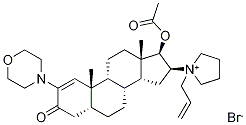 1-((5S,8R,9S,10S,13S,14S,16S,17R)-17-acetoxy-10,13-dimethyl-2-morpholino-3-oxo-4,5,6,7,8,9,10,11,12,13,14,15,16,17-tetradecahydro-3H-cyclopenta[a]phenanthren-16-yl)-1-allylpyrrolidin-1-ium