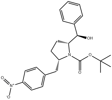 1-Pyrrolidinecarboxylic acid, 2-[(R)-hydroxyphenylmethyl]-5-[(4-nitrophenyl)methyl]-, 1,1-dimethylethyl ester, (2R,5S)-