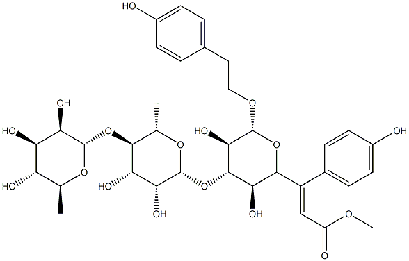 [(2R,3R,4S,5R,6R)-4-[(2S,3R,4S,5R,6S)-3,4-dihydroxy-6-methyl-5-[(2S,3R,4R,5R,6S)-3,4,5-trihydroxy-6-methyloxan-2-yl]oxyoxan-2-yl]oxy-3,5-dihydroxy-6-[2-(4-hydroxyphenyl)ethoxy]oxan-2-yl]methyl (E)-3-(4-hydroxyphenyl)prop-2-enoate