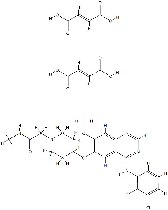 4-[[4-[(3-氯-2-氟苯基)氨基]-7-甲氧基-6-喹唑啉基]氧基]-N-甲基-1-哌啶乙酰胺二富马酸盐