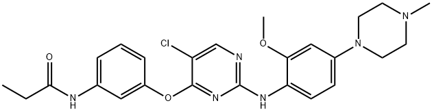 N-(3-((5-chloro-2-((2-methoxy-4-(4-methylpiperazin-1-yl)phenyl)amino)pyrimidin-4-yl)oxy)phenyl)propionamide