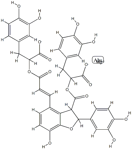 magnesium,2-[(E)-3-[3-[1-carboxylato-2-(3,4-dihydroxyphenyl)ethoxy]carbonyl-2-(3,4-dihydroxyphenyl)-7-hydroxy-2,3-dihydro-1-benzofuran-4-yl]prop-2-enoyl]oxy-3-(3,4-dihydroxyphenyl)propanoate