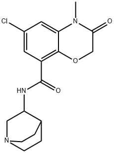 N-(1-AZABICYCLO[2.2.2]OCT-3-YL)-6-CHLORO-4-METHYL-3-OXO-3,4-DIHYDRO-2H-1,4-BENZOXAZINE-8-CARBOXAMIDE HCL