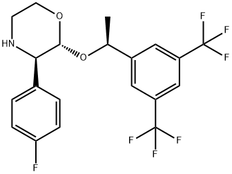 Morpholine, 2-[(1S)-1-[3,5-bis(trifluoromethyl)phenyl]ethoxy]-3-(4-fluorophenyl)-, (2R,3R)-