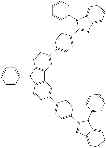 9H-Carbazole, 9-phenyl-3,6-bis[4-(1-phenyl-1H-benzimidazol-2-yl)phenyl]-