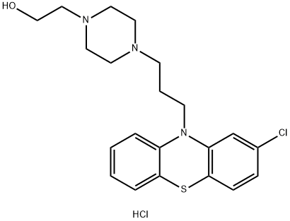 1-Piperazineethanol, 4-[3-(2-chloro-10H-phenothiazin-10-yl)propyl]-, hydrochloride (1:3)